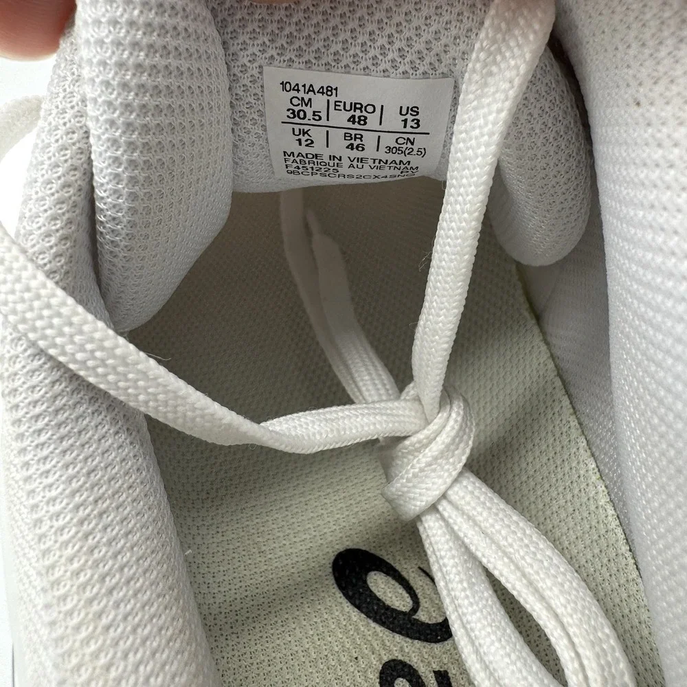 Asics Gel-Resolution X 1041A481 White Tennis Court Shoes Men's Size 13